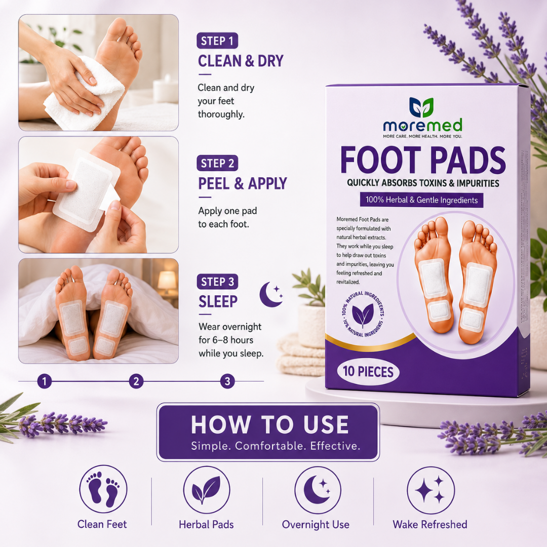 Moremed Detox Foot Patches (Pack of 10) BUY 1 GET 1 FREE